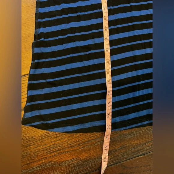 Seaton black and blue striped dress - Picture 4 of 5